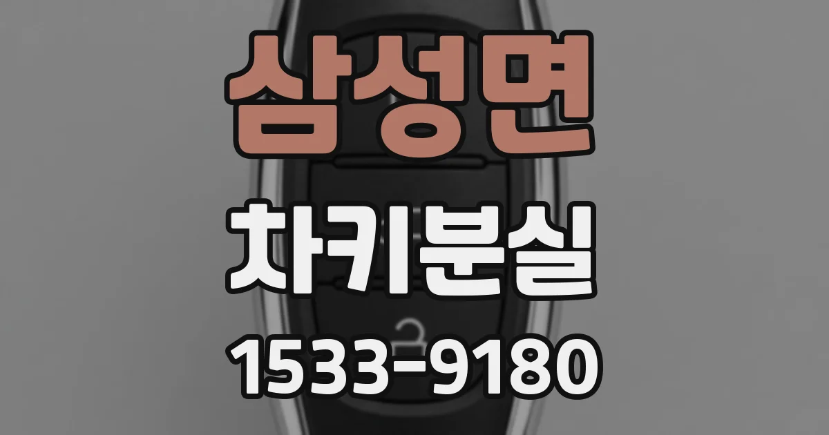 삼성면 차키분실