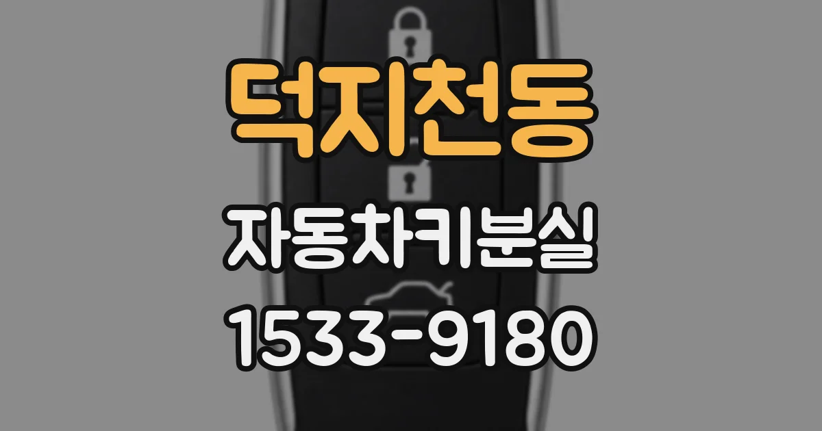 덕지천동 자동차키분실