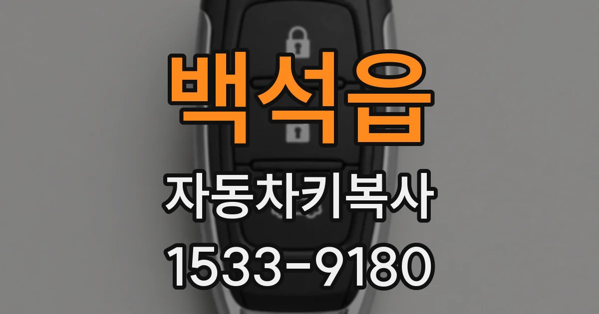 백석읍 자동차키복사
