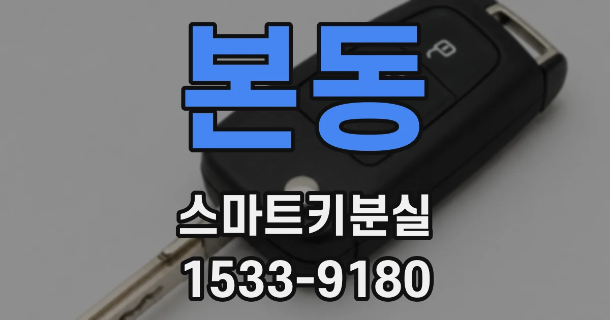 본동 스마트키분실