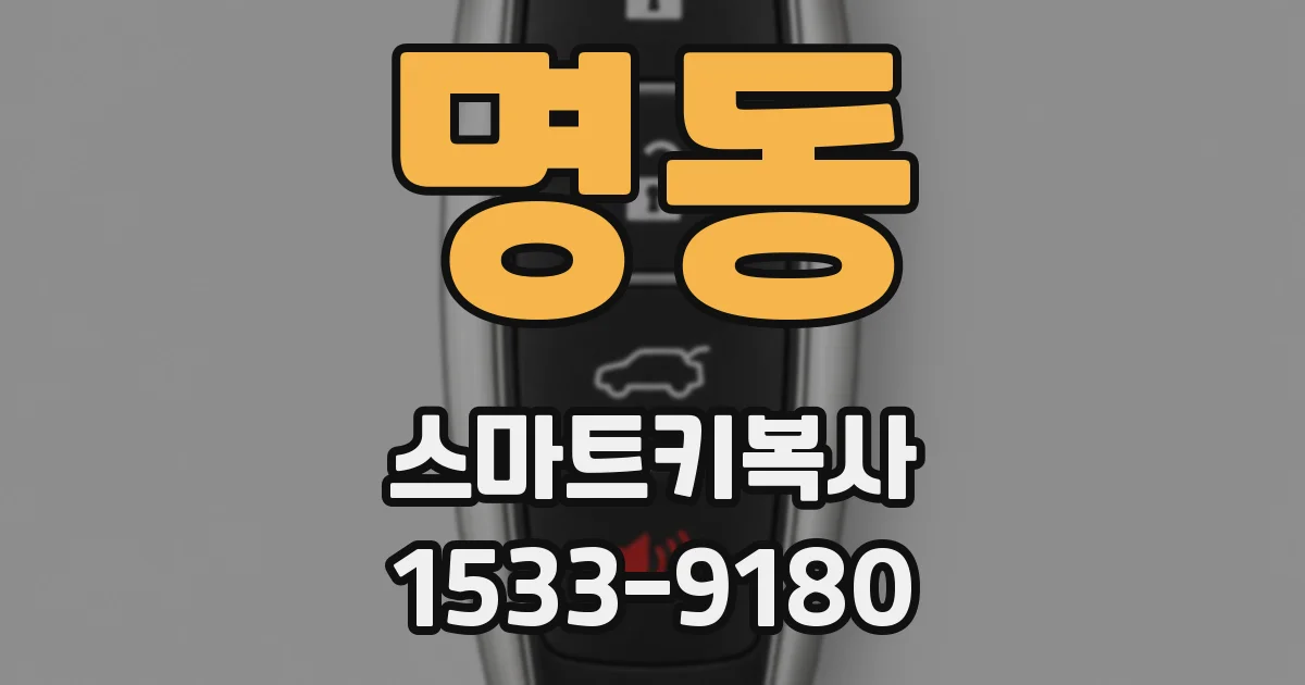 명동 스마트키복사