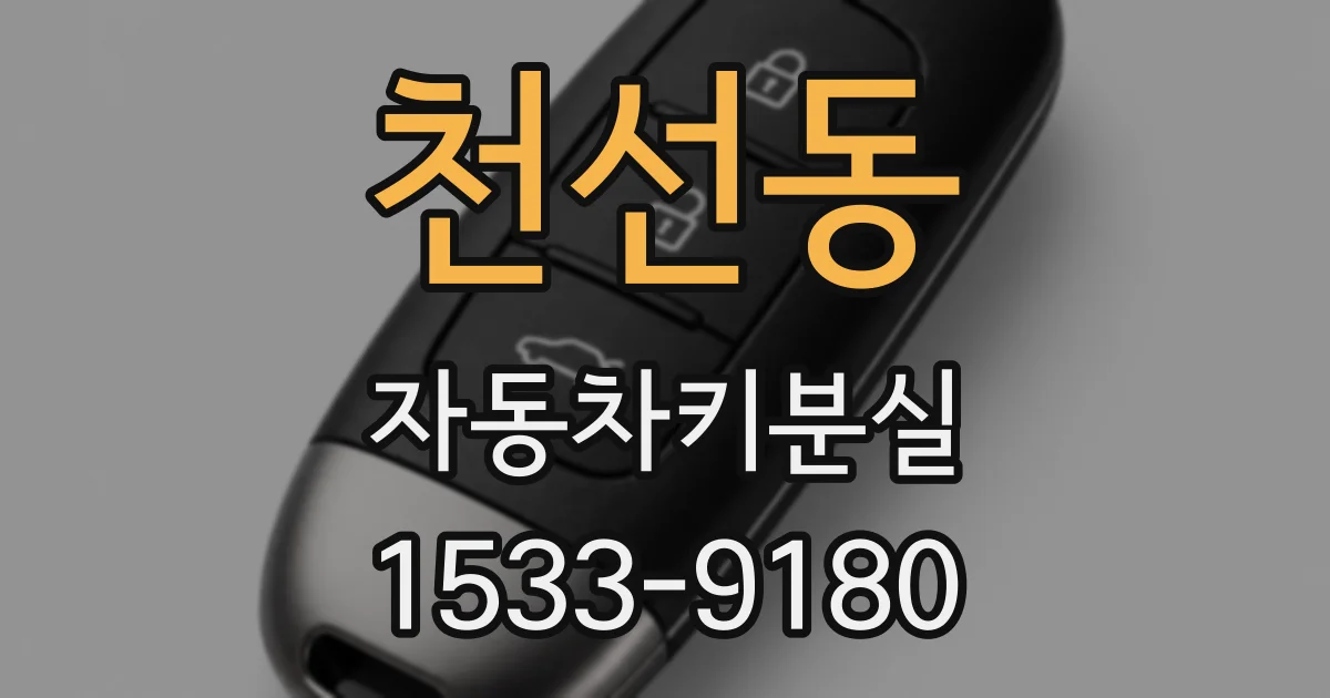 천선동 자동차키분실