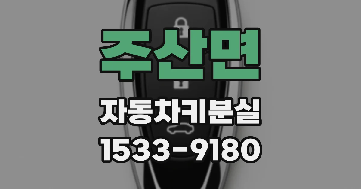 주산면 자동차키분실