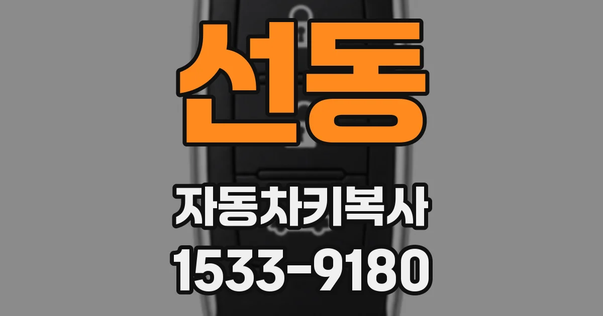 선동 자동차키복사
