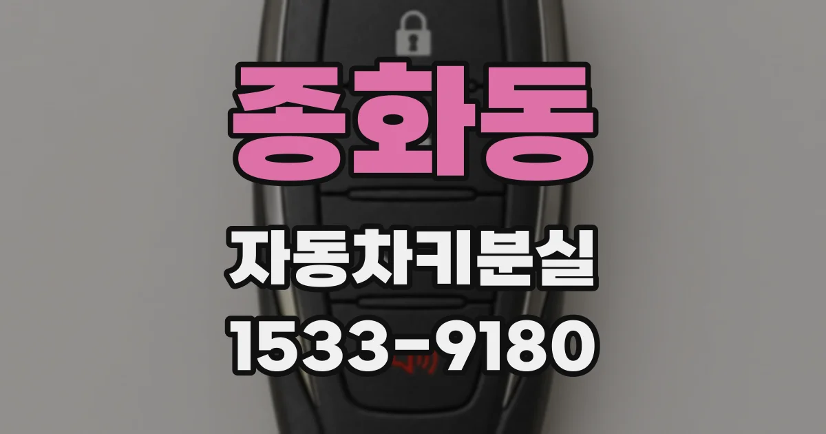 종화동 자동차키분실