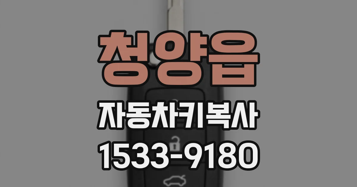 청양읍 자동차키복사