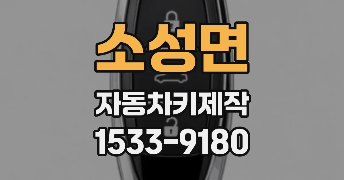 소성면 자동차키제작
