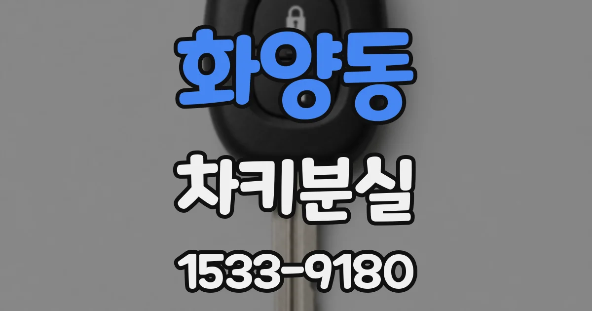 화양동 차키분실