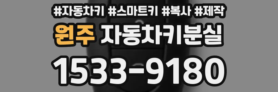 원주 자동차키분실