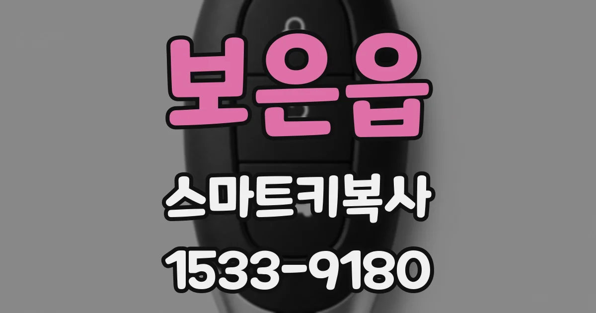 보은읍 스마트키복사