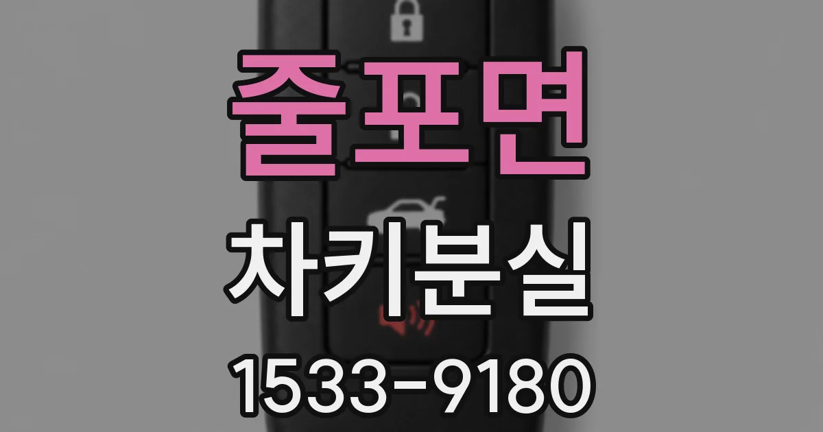 줄포면 차키분실