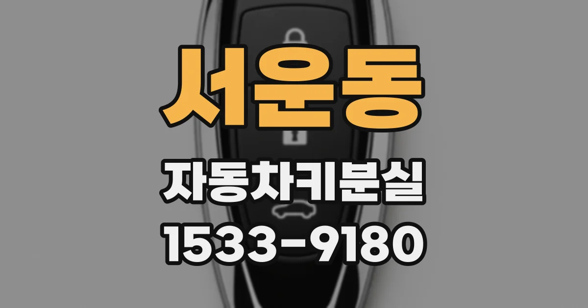 서운동 자동차키분실