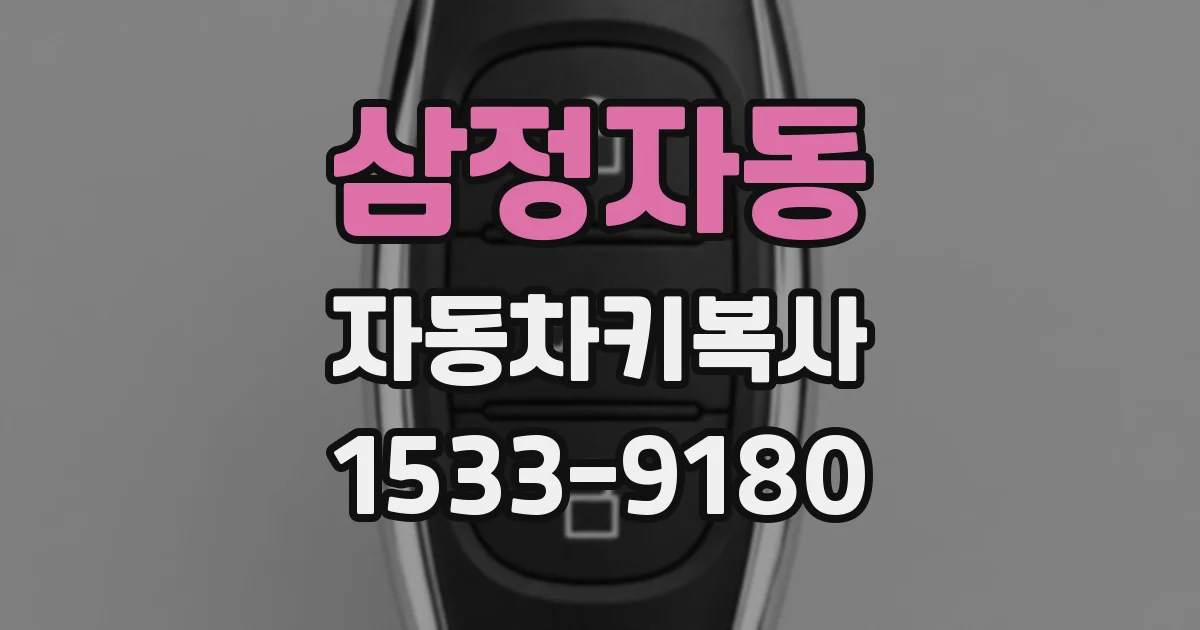 삼정자동 자동차키복사