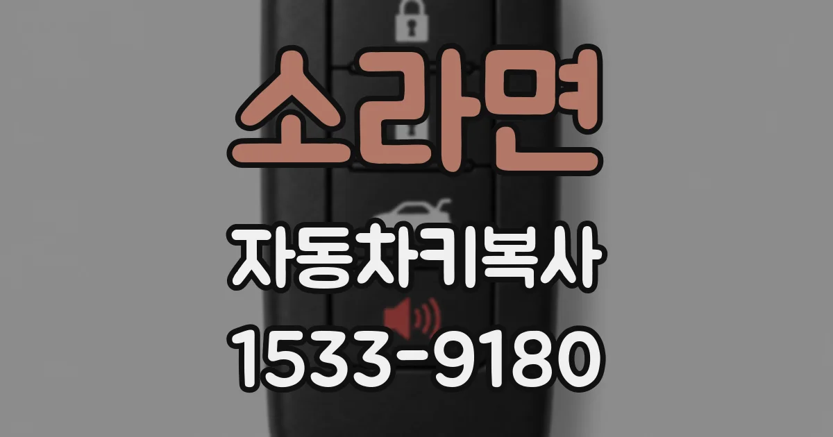 소라면 자동차키복사