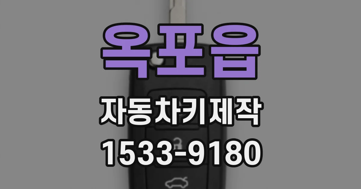 옥포읍 자동차키제작