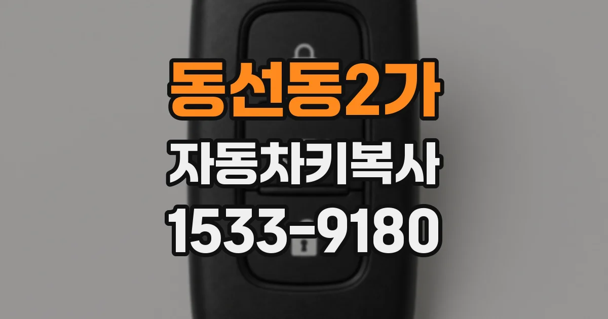 동선동2가 자동차키복사
