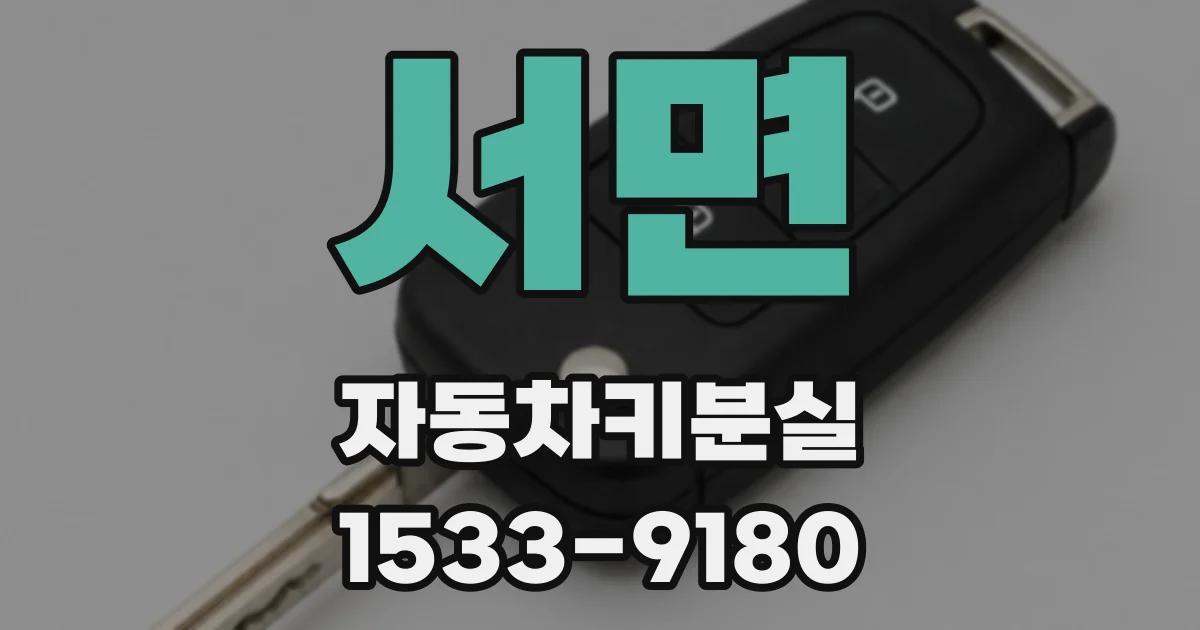 서면 자동차키분실