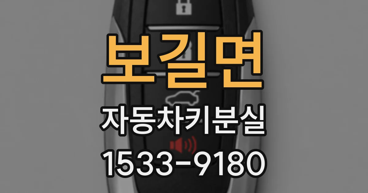 보길면 자동차키분실
