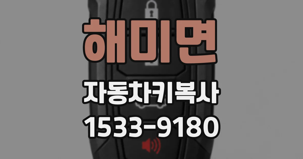 해미면 자동차키복사
