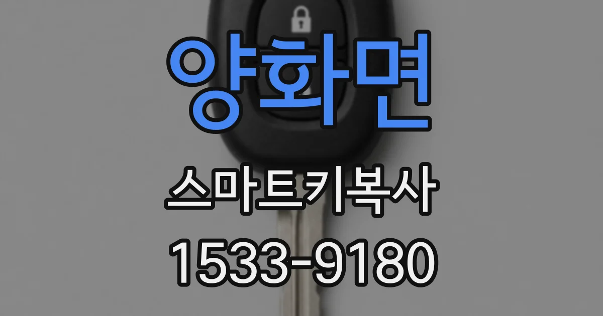양화면 스마트키복사