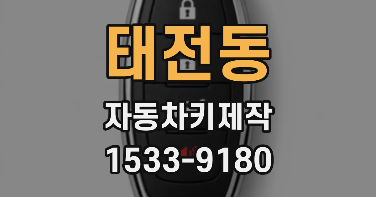 태전동 자동차키제작