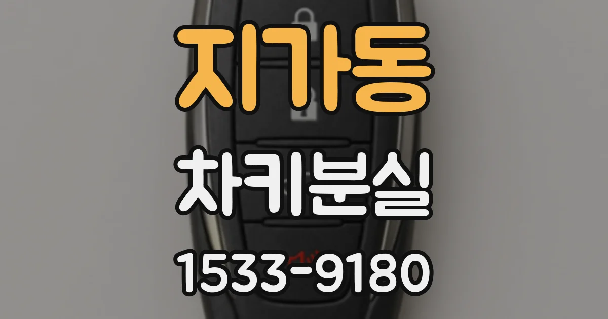 지가동 차키분실