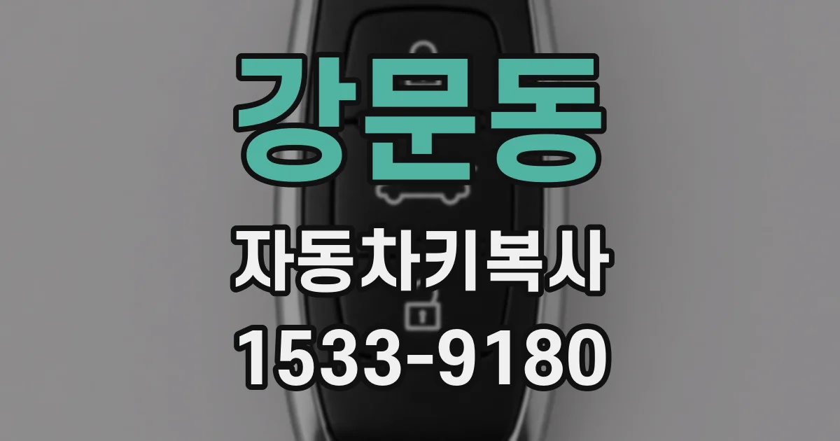 강문동 자동차키복사