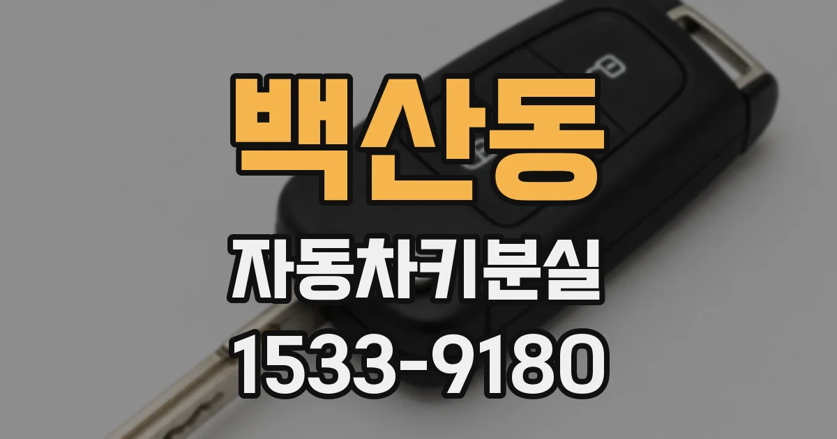 백산동 자동차키분실