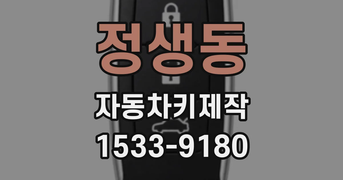 정생동 자동차키제작