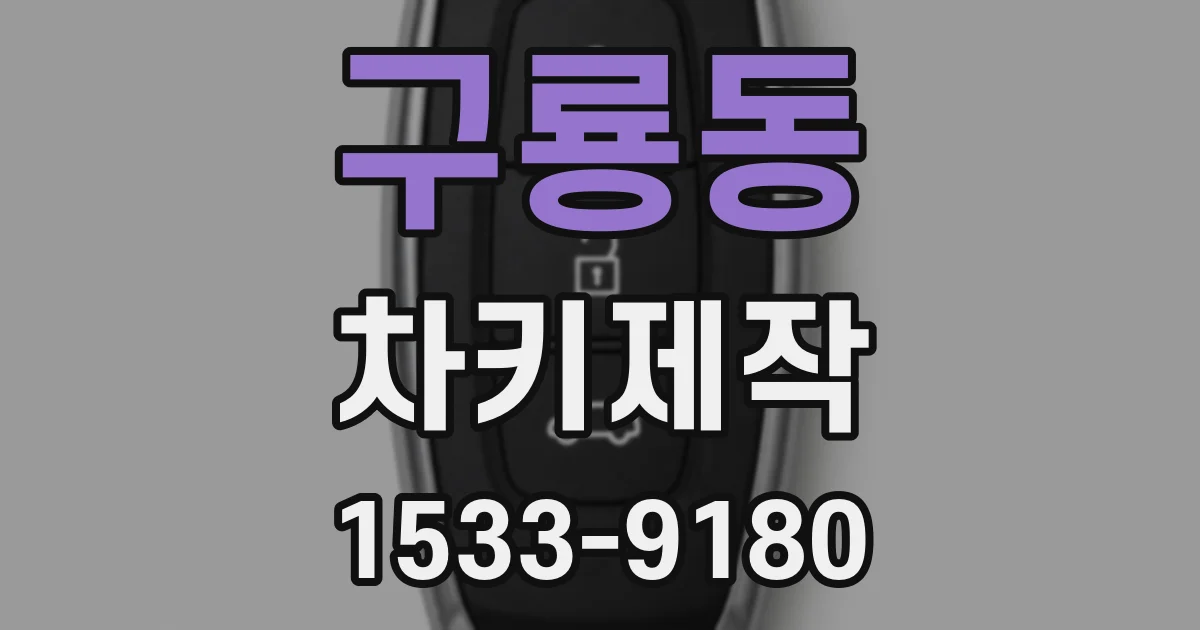 구룡동 차키제작