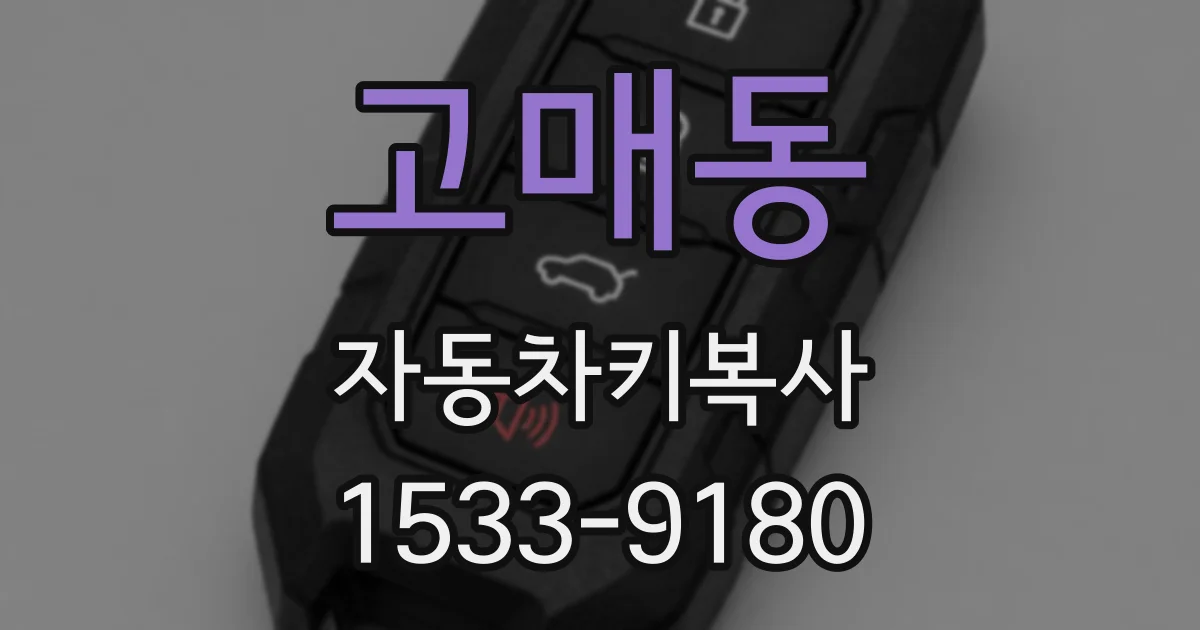 고매동 자동차키복사