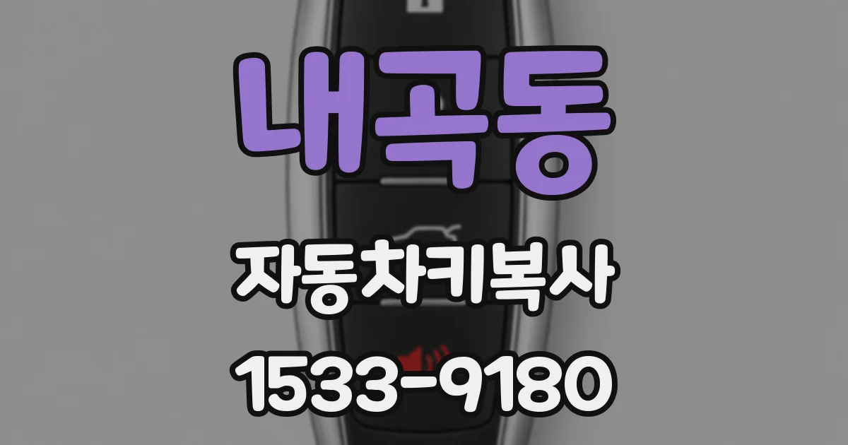 내곡동 자동차키복사