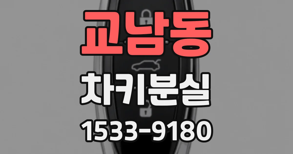교남동 차키분실