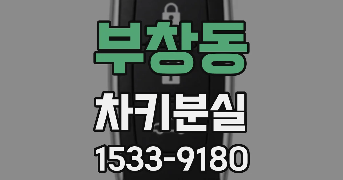 부창동 차키분실