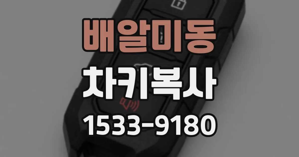 배알미동 차키복사