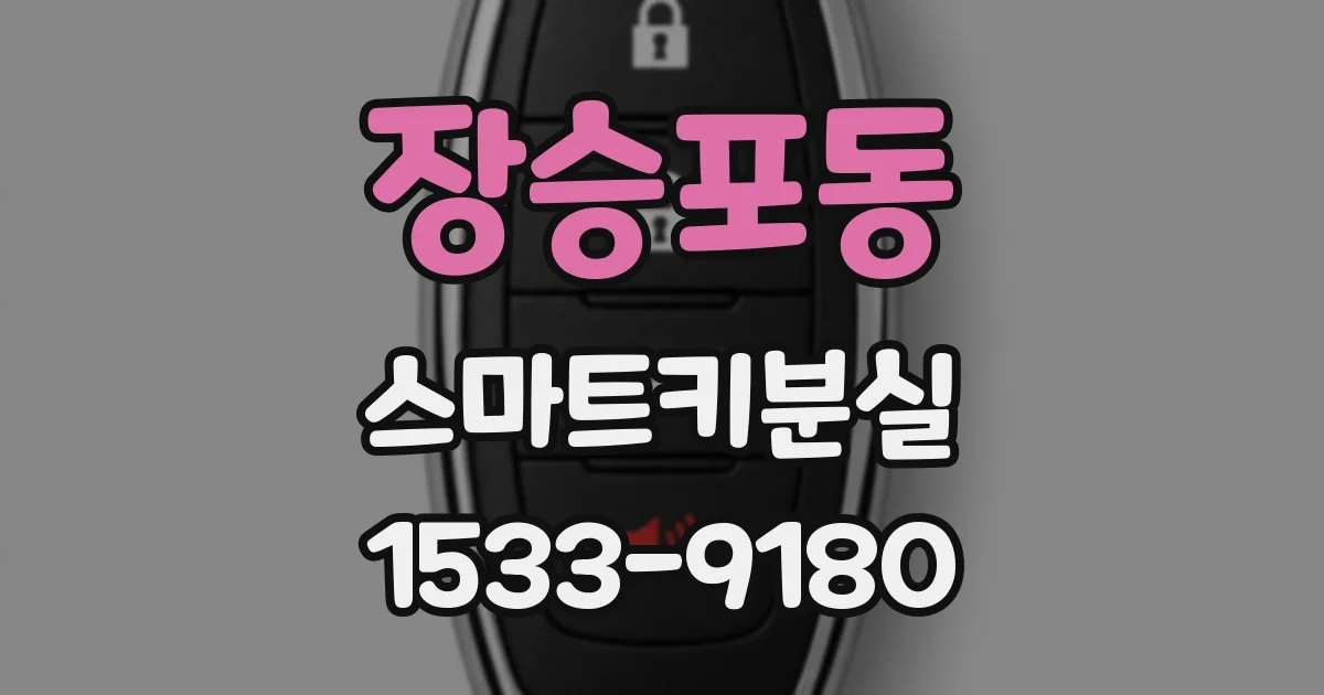 장승포동 스마트키분실