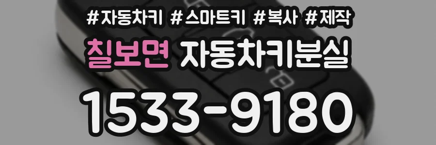칠보면 자동차키분실