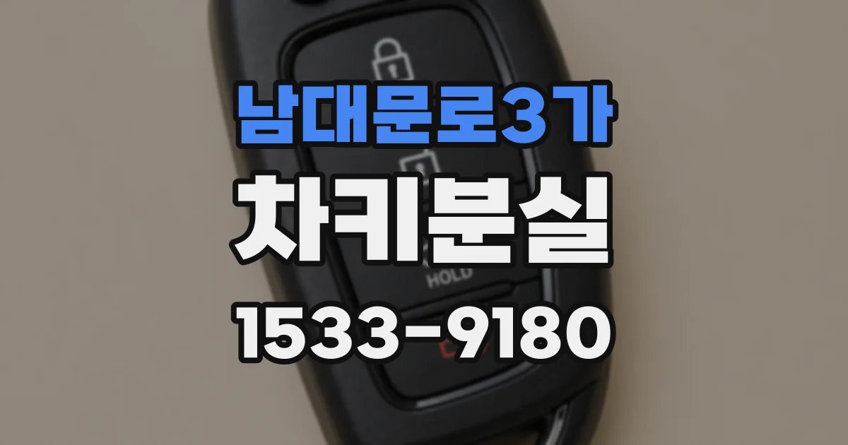 남대문로3가 차키분실