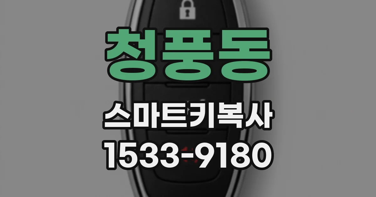 청풍동 스마트키복사