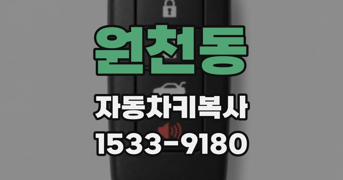 원천동 자동차키복사