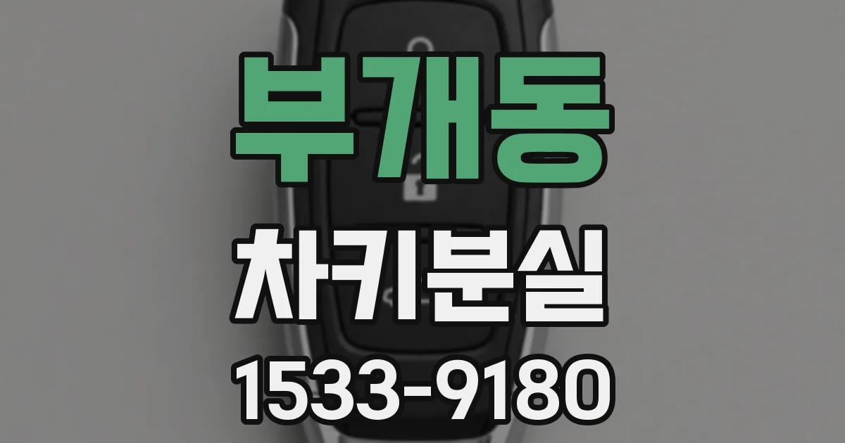 부개동 차키분실