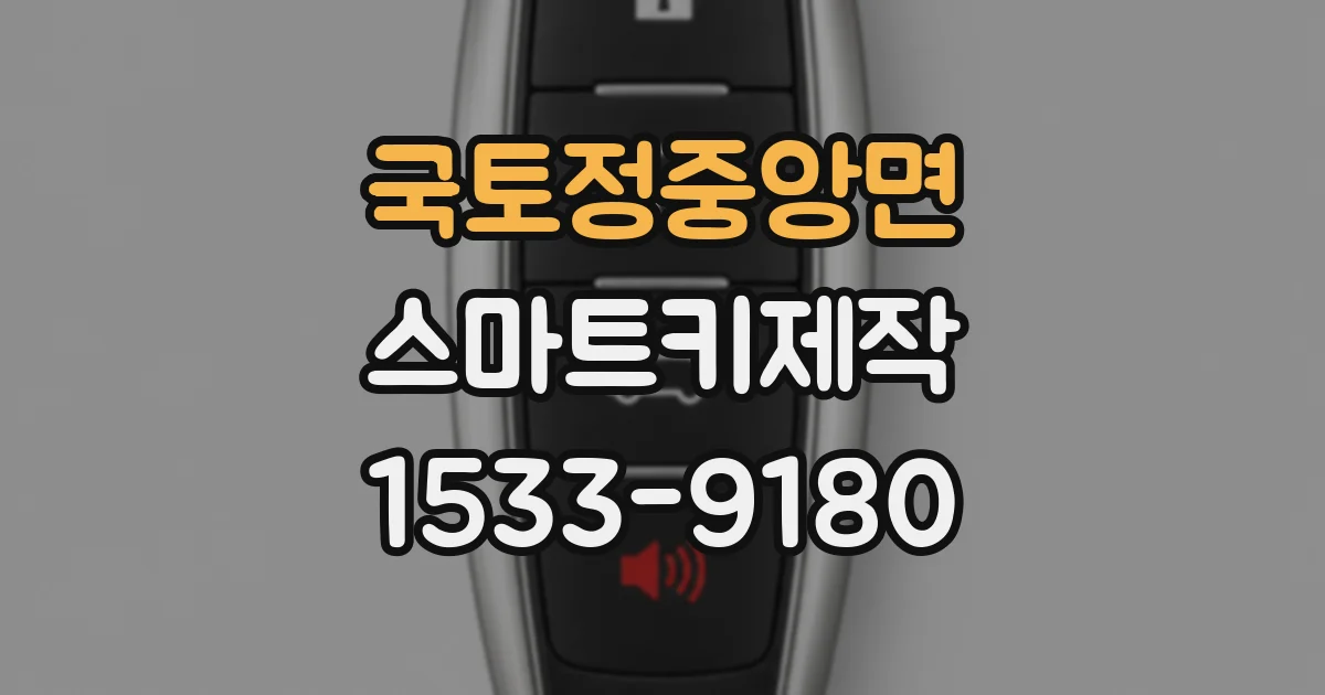 국토정중앙면 스마트키제작