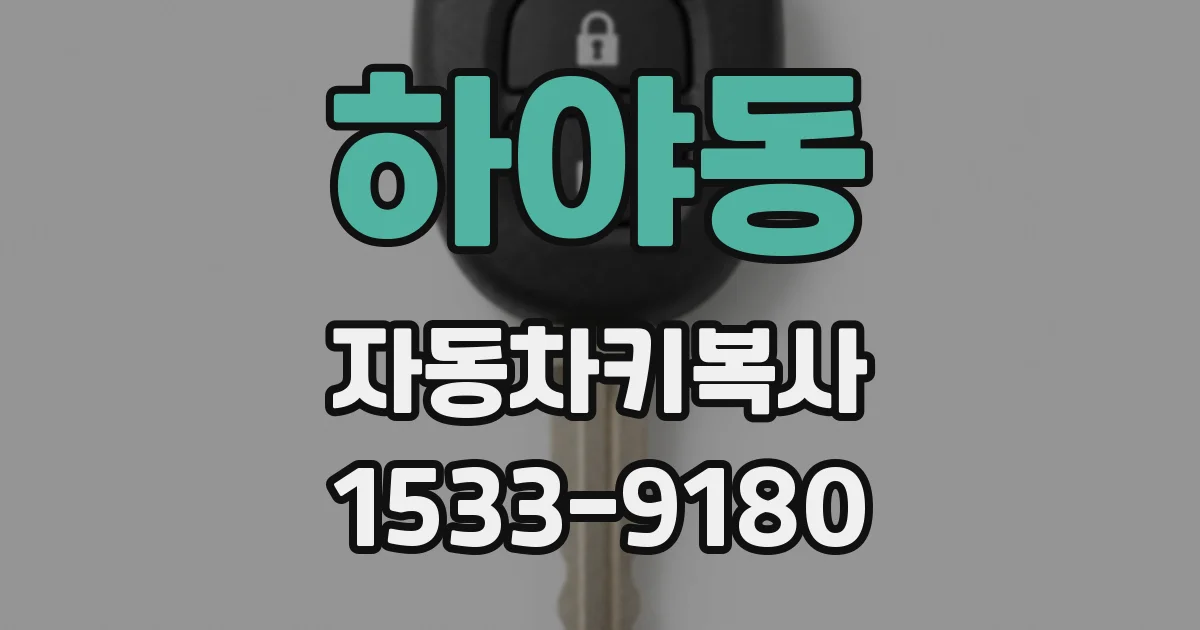 하야동 자동차키복사
