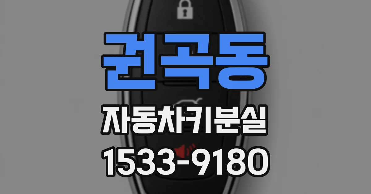 권곡동 자동차키분실