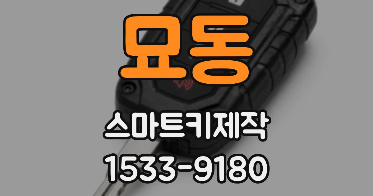 묘동 스마트키제작