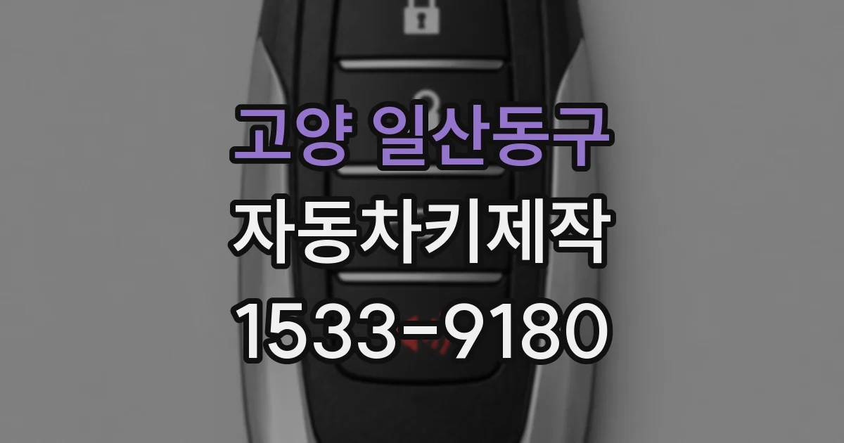 고양 일산동구 자동차키제작