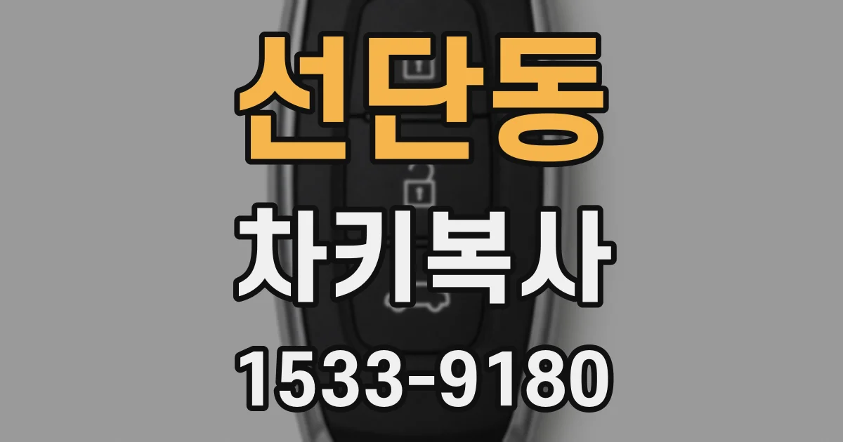 선단동 차키복사