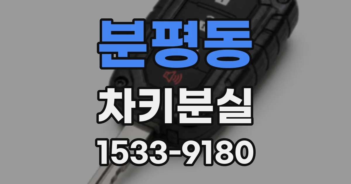 분평동 차키분실
