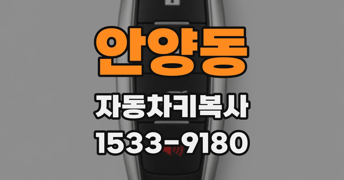 안양동 자동차키복사