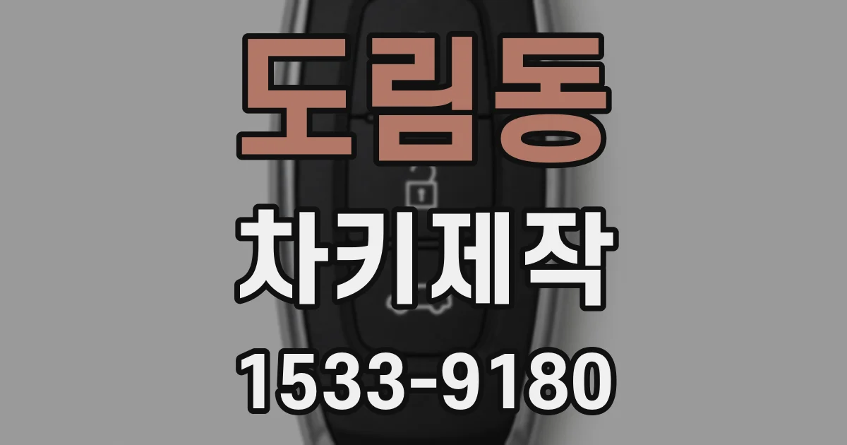 도림동 차키제작